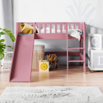 speelbed halfhoog met glijbaan